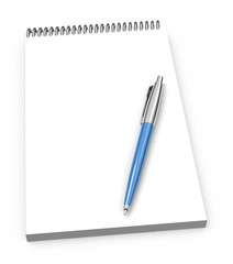 Notizzettel mit Kugelschreiber