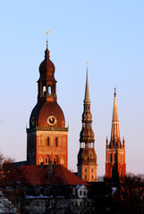 view on the old part of Riga, Latvia - obrazy, fototapety, plakaty