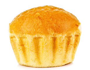 Baked bread isolated on white
