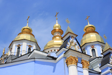 Fototapeta na wymiar Kiev - famous Saint Michael's Golden Domed Monastery