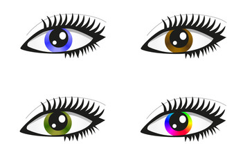 Collection of beautiful colored eyes