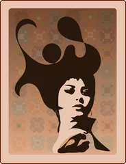 Papier Peint photo Inspiration picturale portrait de femme