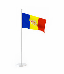 3D flag of Andorra