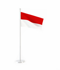 3D flag of Monaco