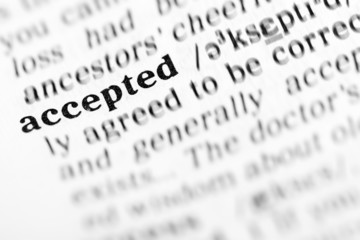 accepted (the dictionary project)