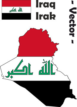 Irak Vektor mit Flagge