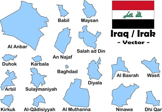 Irakische Provinzen - Vektor