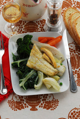 Branzino al sale con verdure