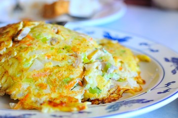 Healthy egg with mix vegetables