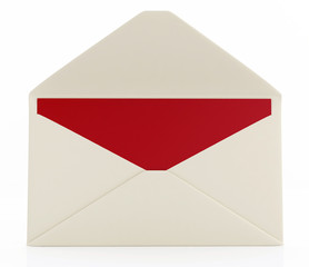 Open envelope with message card