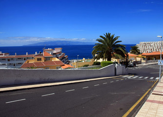 the street in Puerto Santiago, Tenerife - obrazy, fototapety, plakaty
