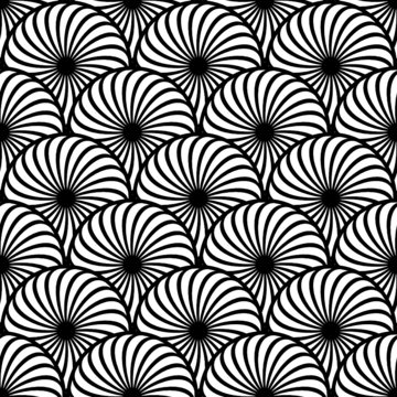 Seamless pattern with circle-shaped elements.