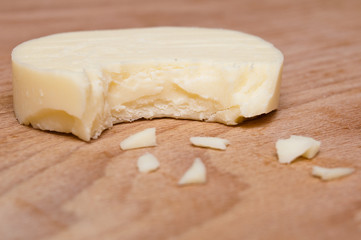 Bit cheese slice with crumbs