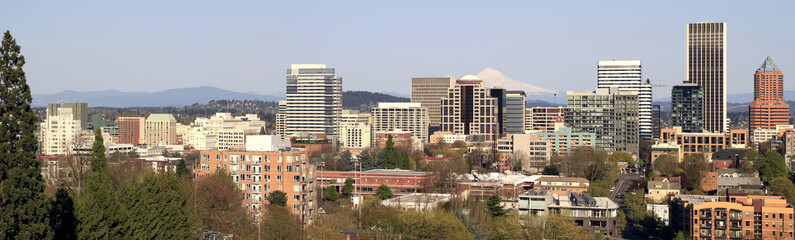 Portland Oregon Downtown Skyline Panorama