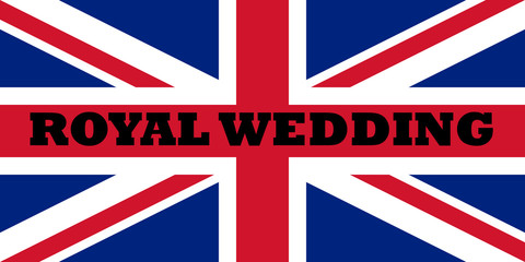 Naklejka na ściany i meble Royal wedding flag