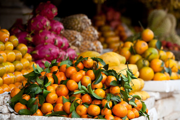 Tangerines and Other Fruit in Cambodian Market