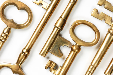 Golden Keys Abstract Background