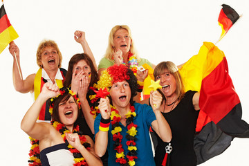 Fototapeta premium female german soccer fans