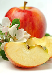 Apple with flowers