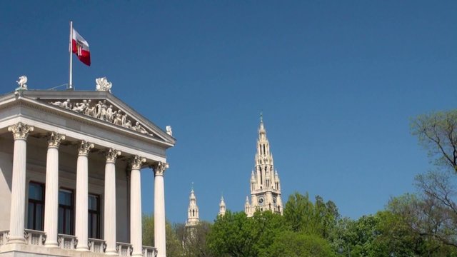 Wiener Parlament und Rathaus