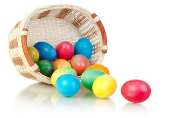 Easter Eggs in basket