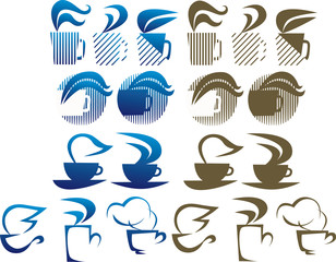 vector collection of coffee cups