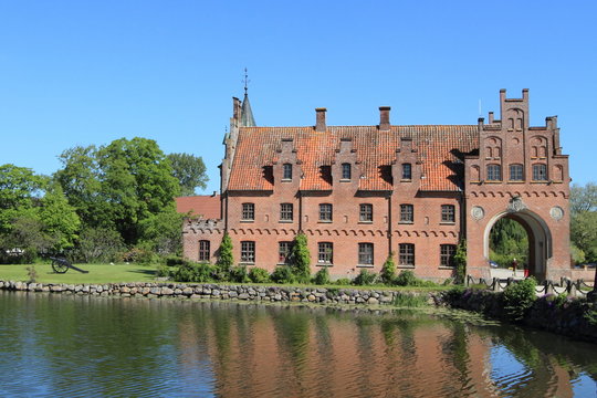 Egeskov castle and cannon, Denmark