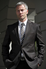 Blick eines Geschäftsmann.-City