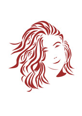 lächelndes Mädchengesicht