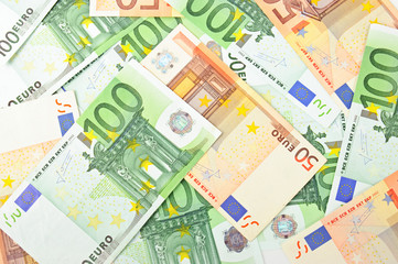 Background from  euro banknotes