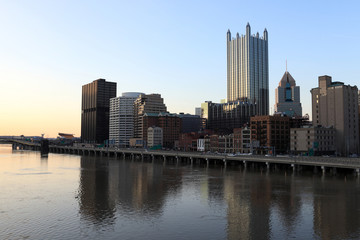 Pittsburgh in the evening