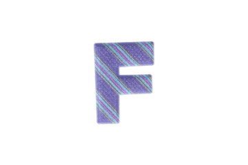 Alphabet F Isolated on White Background