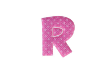 Alphabet R Isolated on White Background