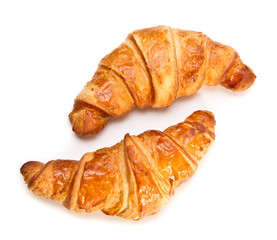 Two French croissants