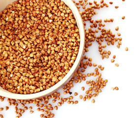 Buckwheat isolated on white