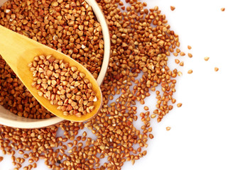 Buckwheat isolated on white