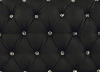 black leather upholstery