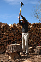 Grandpa Swinging the Axe