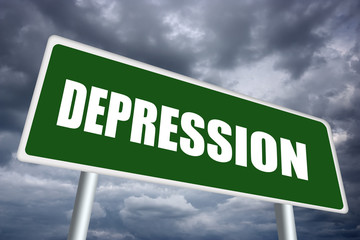 Illustration of depression sign