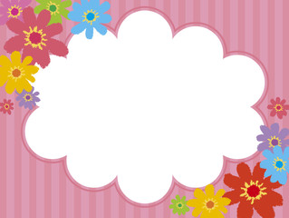 クレヨンの花 フレーム