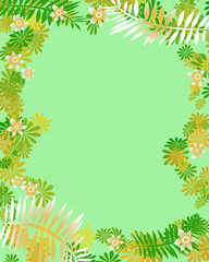 Obraz premium floral scrapbook frame