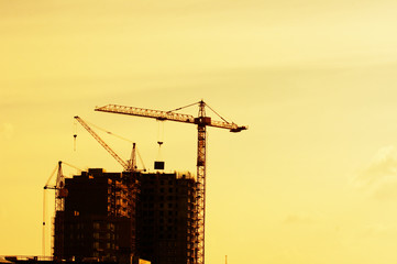 construction site is on the horizon at home and tap