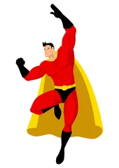 Peel and stick wall murals Superheroes Superhero in flying pose