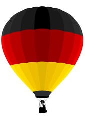 Fototapeta premium Air Balloon, Germany Flag
