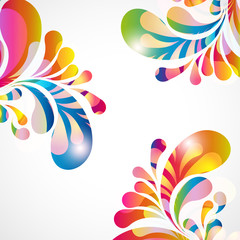 Abstract background with bright teardrop-shaped arches.