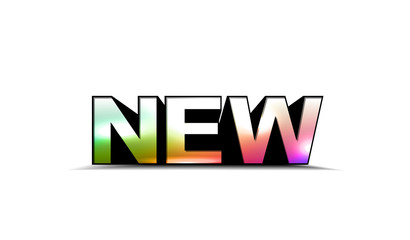 colorful new text