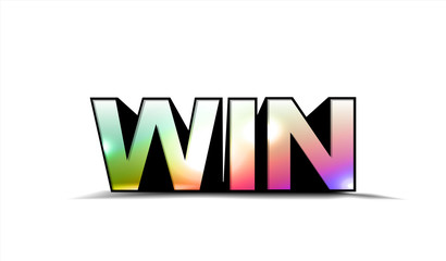 colorful win text