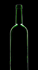 Silhouette of wine bottle