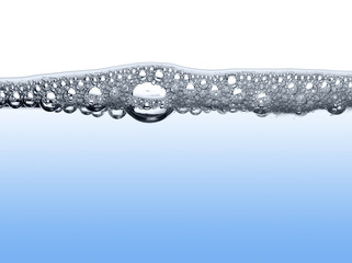 Water surface with bubbles