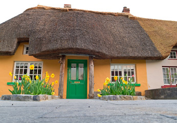 Irish traditional cottage house in Adare - landmark